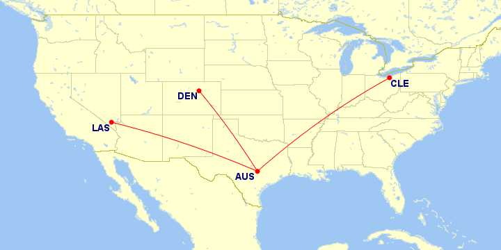 Frontier flight network map