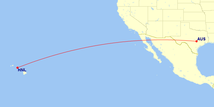 Hawaiian flight network map